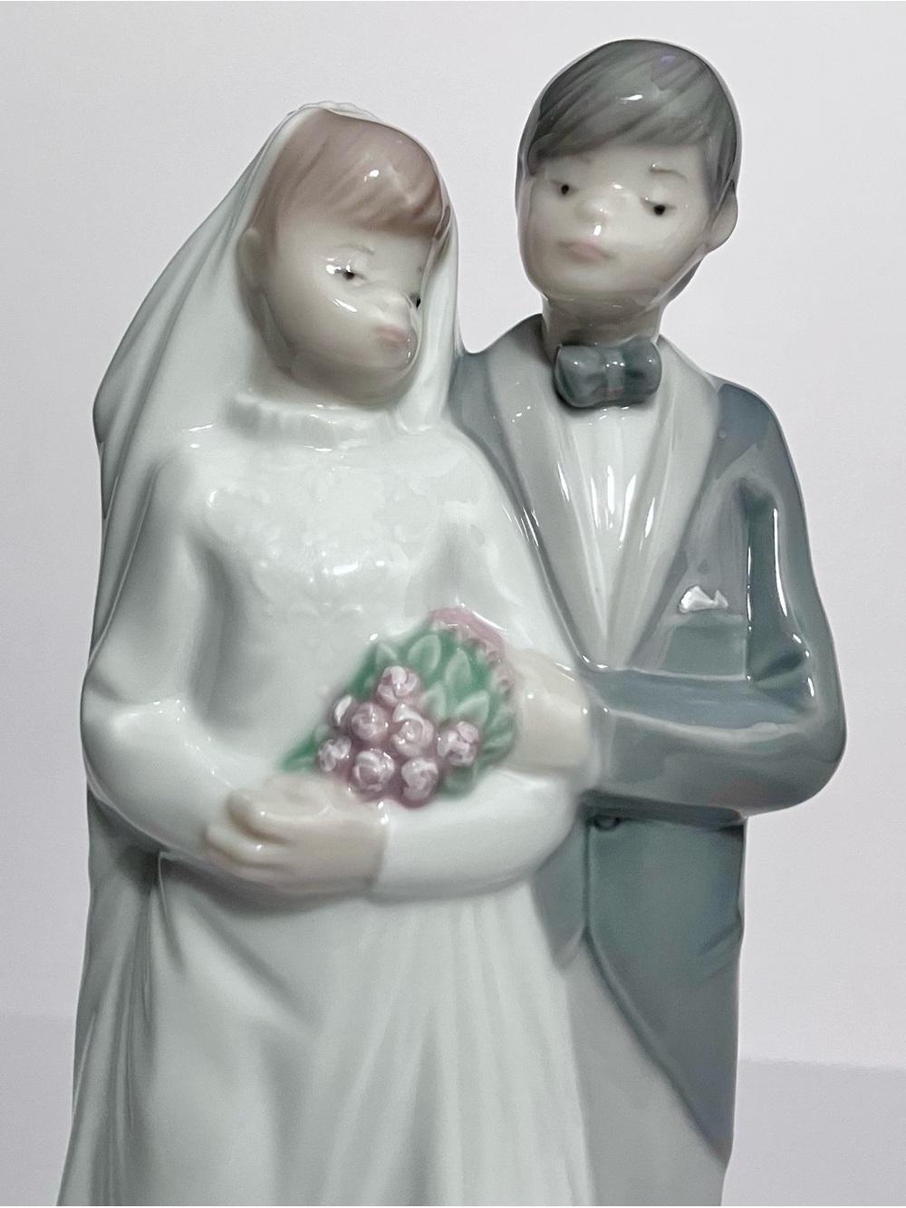 NAO by LLADRO #1176 ‘HAPPY WEDDING’ / 1992 Figurine or CAKE TOPPER / 7.75 Inches